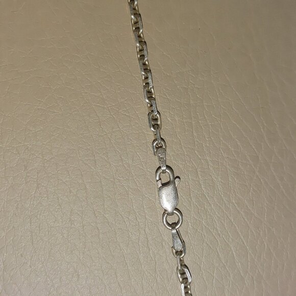 Vintage Taxco Sterling Silver 925 Pendant 18 Necklace Black Onyx Stone Filigree - Picture 9 of 10